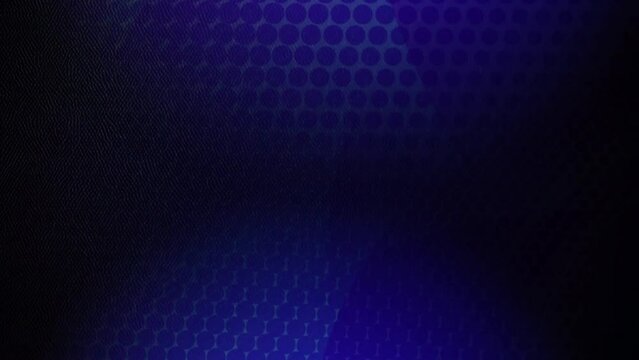 Abstract form dark Navy blue small hexagon shapes animation background loop 4k stock video