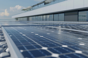 solar panels on the roof,  Installed solar panels on the roof of a house renewable energy energy saving Generative AI
