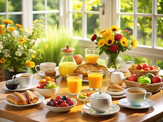 Sunny Breakfast Table.