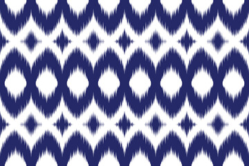 
Design a seamless ikat art pattern inspired by Mexican folk embroidery, ethnic traditional abstract style, for wallpaper, wrapping fabric, textile illustration, and carpet, ensuring repetition.