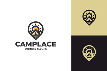 camping spot logo vector