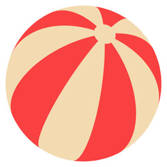 Two-color vector play beach ball for outdoor activities and sports games