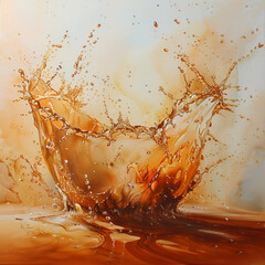 splash isolated on white, Olive oil splash or Cosmetic liquid isolated Generative AI