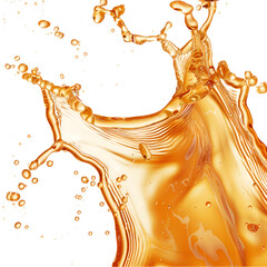 orange water splash. Oil Liquid Splashing, Golden yellow oil or automobile engine oil pouring out or oil splash isolated on white background
Generative AI
