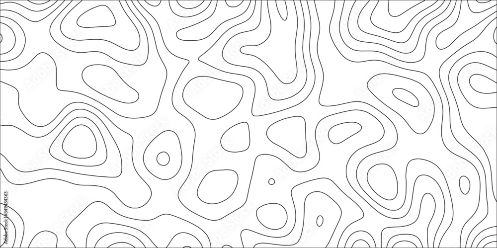 Aufkleber Topographic map with geographic line map. Modern wavy geographical map shades pattern. wave Line topography map contour background. Paper Texture Imitation of a Geographical map shades .