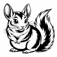 solid-black-outline-chinchilla-animal-vector 