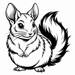 solid-black-outline-chinchilla-animal-vector 