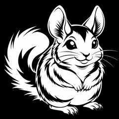 solid-black-outline-chinchilla-animal-vector 