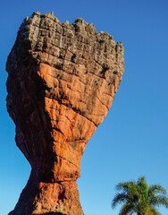 sandstone geological monuments, or Arenitos, in Vila Velha State Park. Ponta Grossa, Parana, Brazil