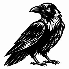 solid-black-outline-common-raven-animal-vector