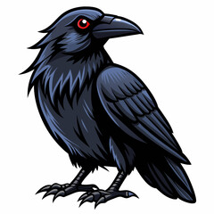 solid-black-outline-common-raven-animal-vector