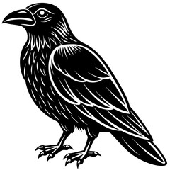 solid-black-outline-common-raven-animal-vector