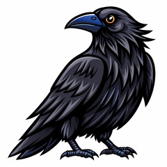 solid-black-outline-common-raven-animal-vector