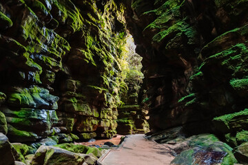 canyons of waterfall called Buraco do Padre in Ponta Grossa, Parana, Brazil
