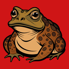 solid-black-outline-common-toad-animal-vector 