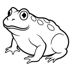 solid-black-outline-common-toad-animal-vector 