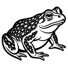 solid-black-outline-common-toad-animal-vector 