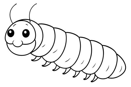 recommend clip art: caterpillar line art vector illustration