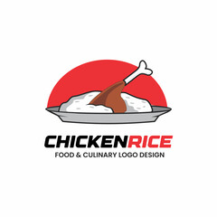 chicken and rice logo design