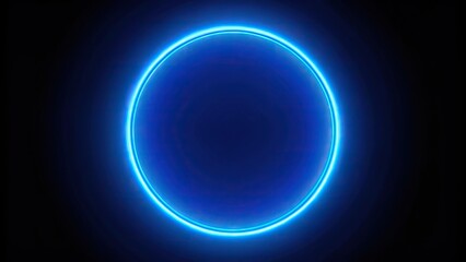 Neon electric blue circle oval round frame isolated on background, neon, electric, blue, circle, oval, round, frame, isolated