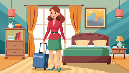 tourist-woman-with-her-luggage-in-hotel-bedroom