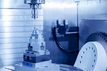 Coordinate measuring machine probe CMM with sensor control quality of metal parts by CNC