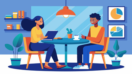 two-people-discussing-by-sitting-on-chairs-around