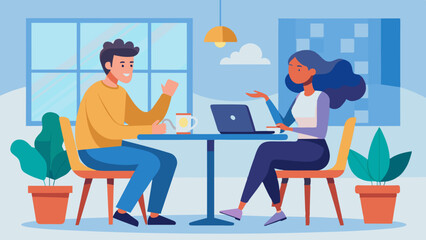 two-people-discussing-by-sitting-on-chairs-around