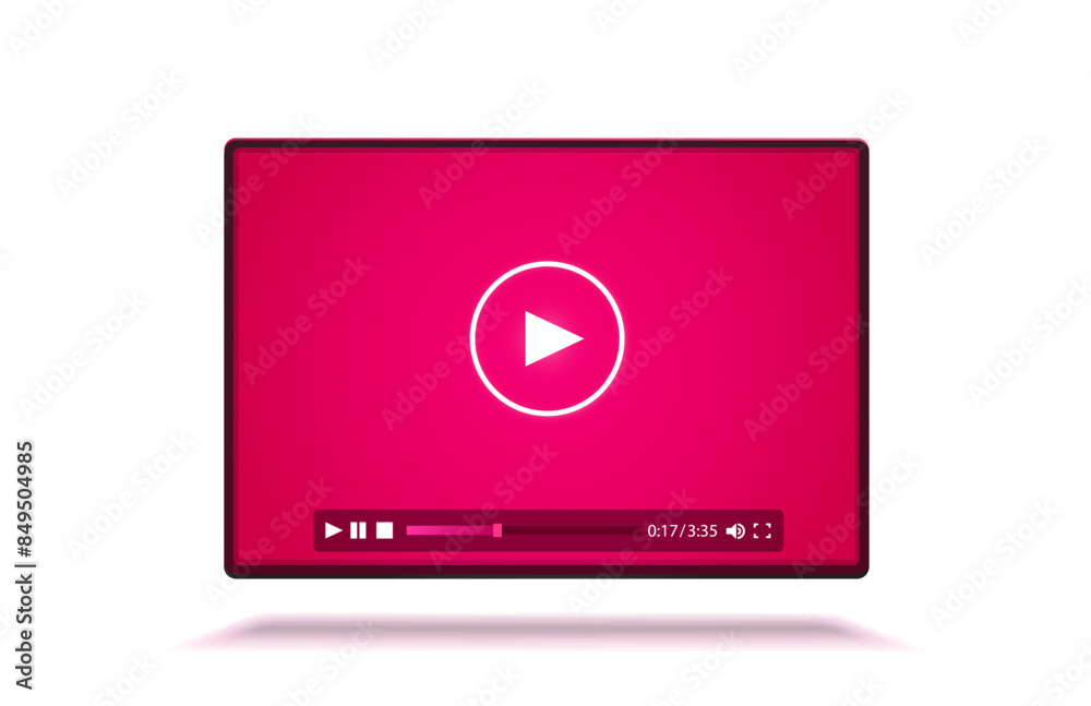 Wall mural frame landing page, design internet video browser template. windows frame search, webpage. vector il