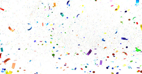  Multicolored confetti on white