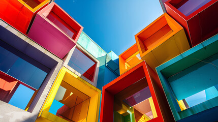 Fototapeta premium colorful three-dimensional luxury buildings