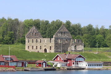 Sweden. Visingsborg Castle was one of the most impressive 17th century castles and the keystone of...