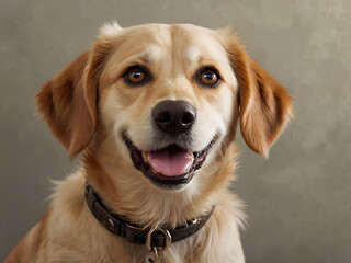 Affectionate Dog Portrait in Warm Indoor Environment with Soft Blanket