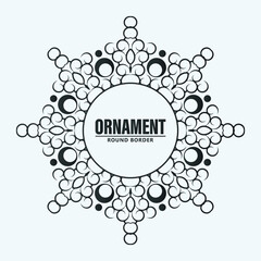 Flat decorative ornament frame background