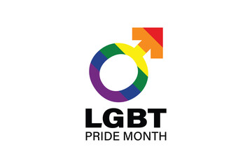 LGBT Pride Month in June Lesbian Gay, abstract logo design