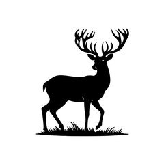 Vector silhouette of a deer