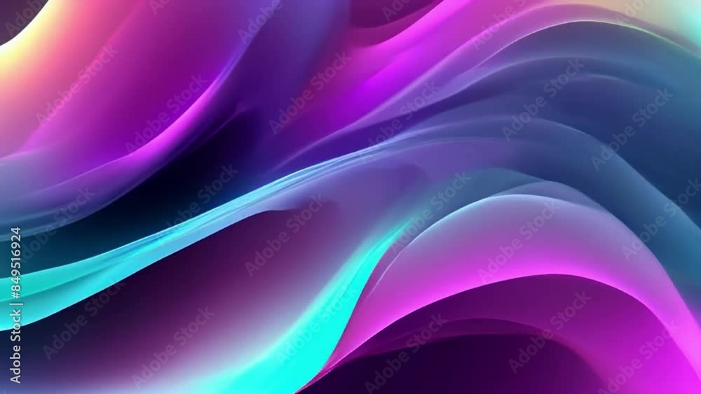 Sticker Abstract flowing smooth fractal waves background