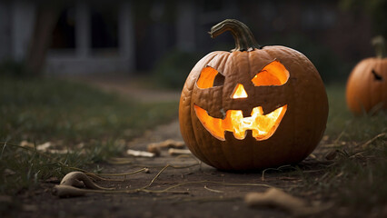  Jack-o'-lantern,Halloween, Pumpkin, Carving, Candle, Glowing, Trick or treat, Spooky, Festive, 