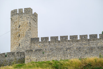 Remains of Historic Belgrade Fortress in Kalemegdan park in Belgrade, Serbia