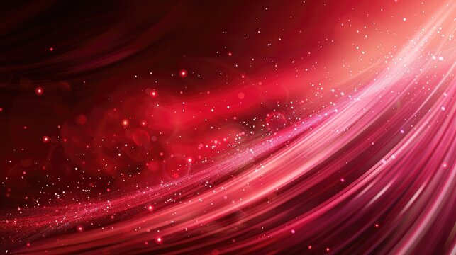 Red flowing energy with shiny particles. AIG535