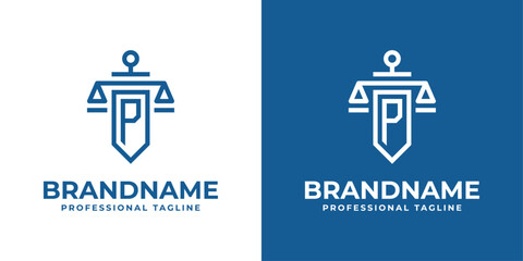 Letter P Legal Sword, Perfect for Law Firms and Legal Professionals