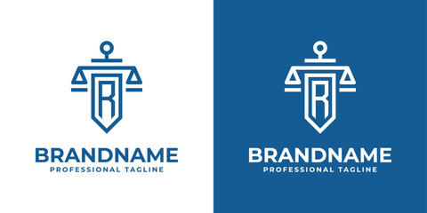 Letter R Legal Sword, Perfect for Law Firms and Legal Professionals