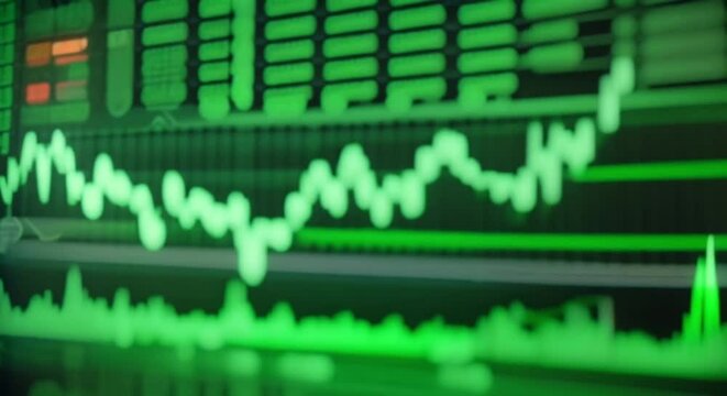 green stock market chart