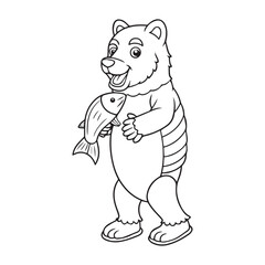 vector polar cartoon line art design