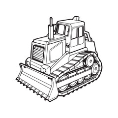 bulldozer and excavator