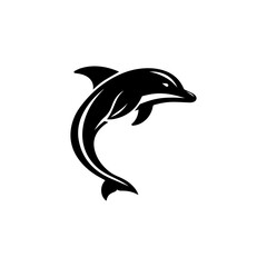 Naklejka premium silhouette of a dolphin icon