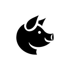 Obraz premium Illustration of Hog head icon silhouette design