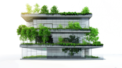 Eco friendly building in the modern city