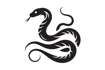 Snake Silhouette Vector Illustration