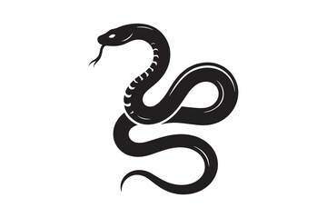 Obraz premium Snake Silhouette Vector Illustration